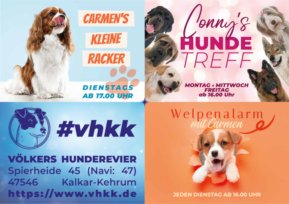 Termine beim VHKK Conny's Hundetreff für alle sozialverträglichen Hunde